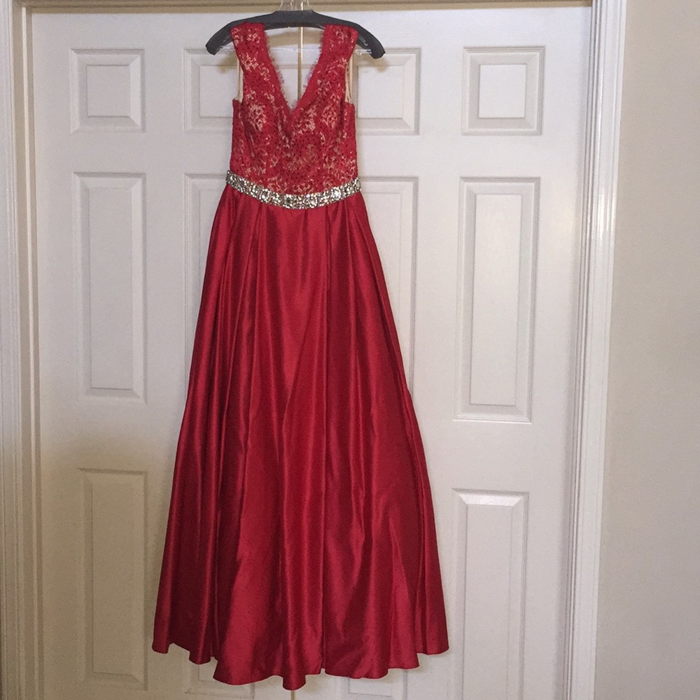 Jovani Red A-line Ballgown pageant prom gown